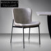 Sleek Nordic Modern Faux Leather Upholstered Dining Chair with Metal Legs