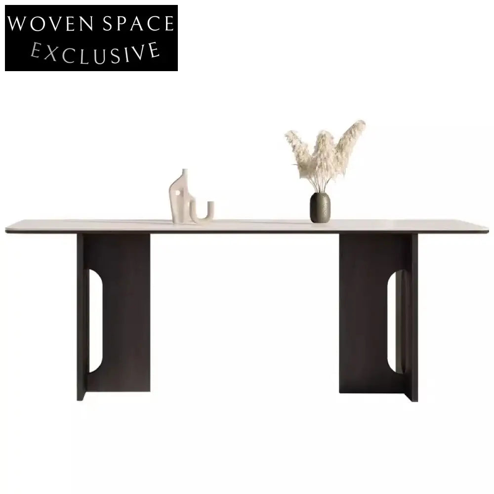 Sleek Nordic Modern Minimalist Veneer Top Ash Wood Dining Table