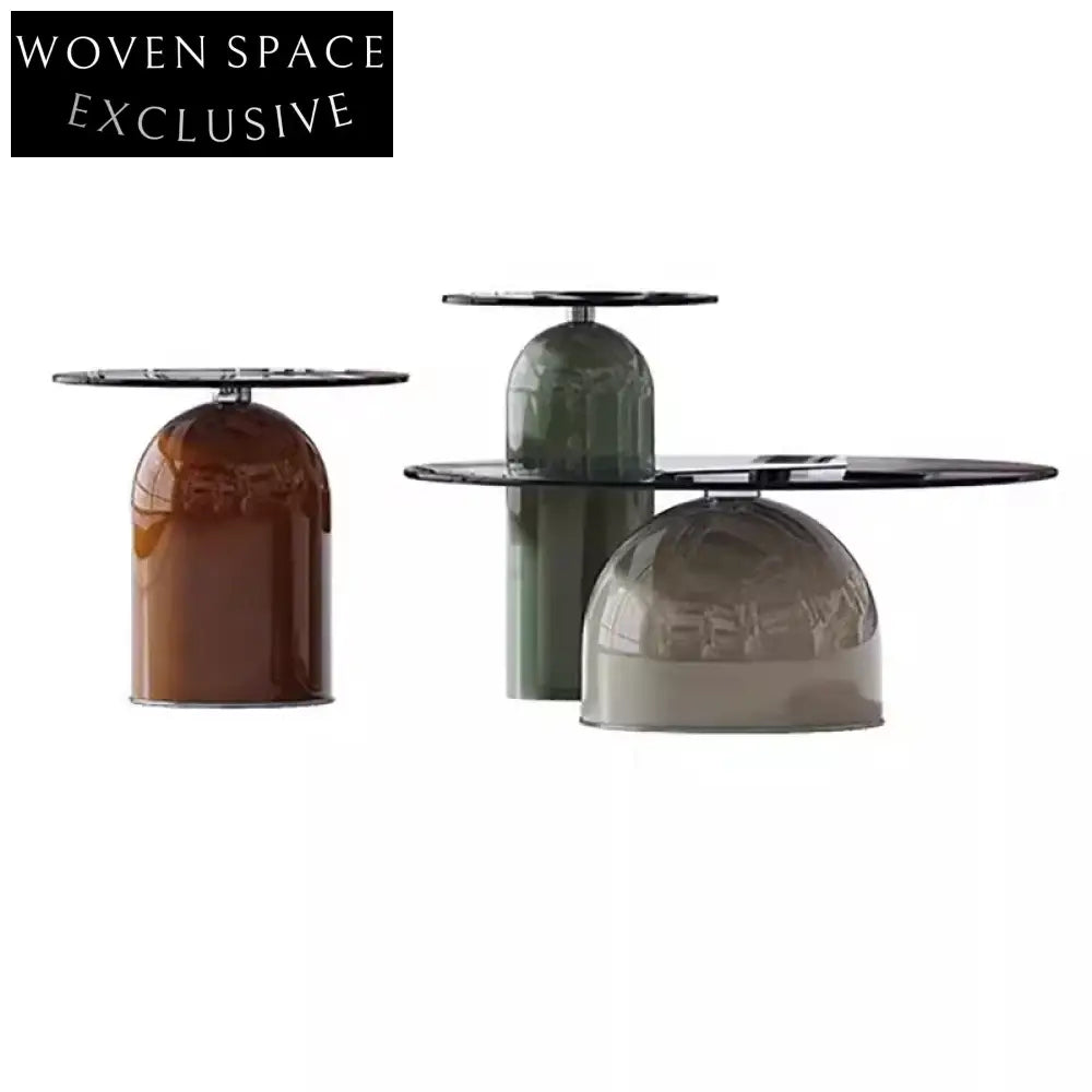 Sleek Nordic Tempered Glass Coffee Table with Stainless Steel Base for Modern Homes