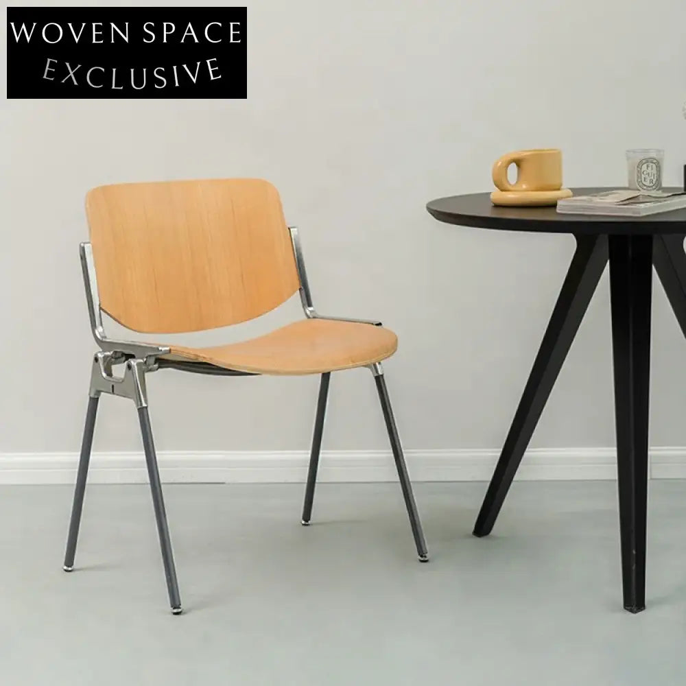 Sleek Plywood & Metal Modern Dining Chair for Cafe & Restaurant