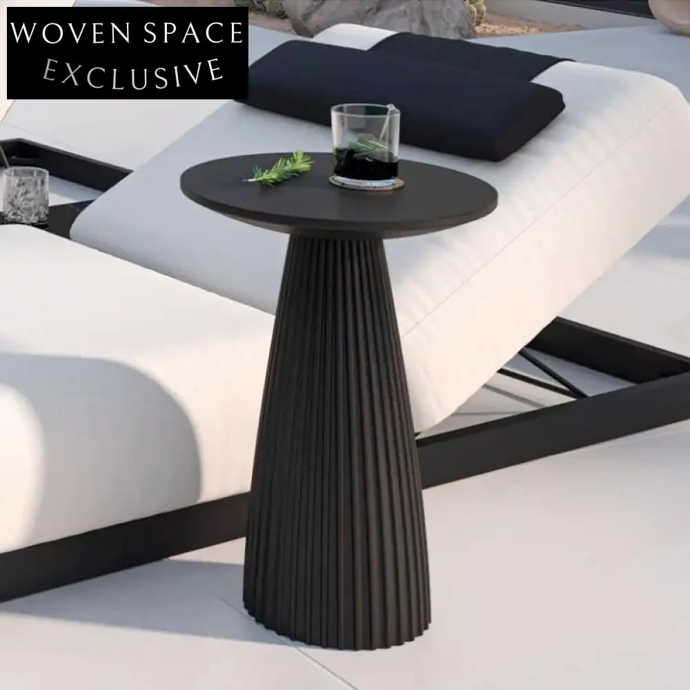 Sleek Round Fiberglass Coffee Table Side Table Accent Piece