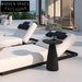 Sleek Round Fiberglass Coffee Table Side Table Accent Piece