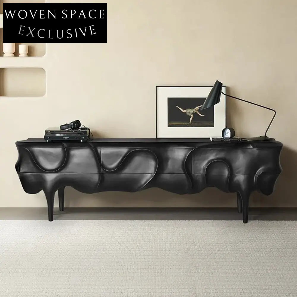 Sleek Solid Wood Modern Living Room TV Stand Console Cabinet Unit