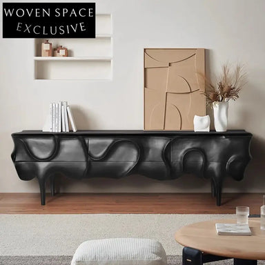 Sleek Solid Wood Modern Living Room TV Stand Console Cabinet Unit