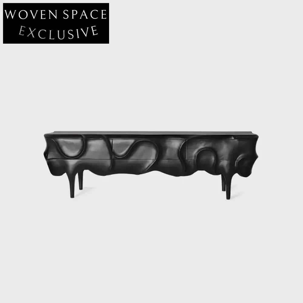 Sleek Solid Wood Modern Living Room TV Stand Console Cabinet Unit