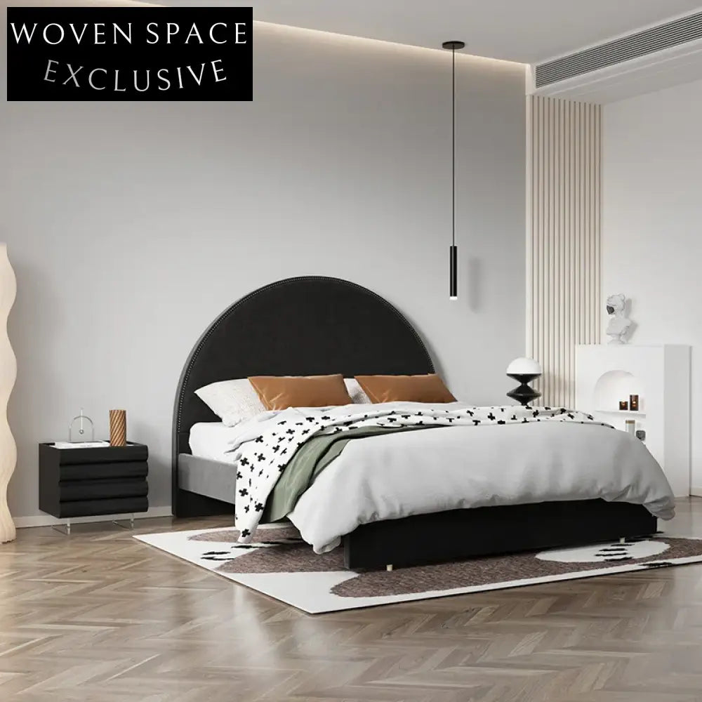 Sleek Solid Wood Nightstand with Drawer, Integrated LED Lamp, and Storage