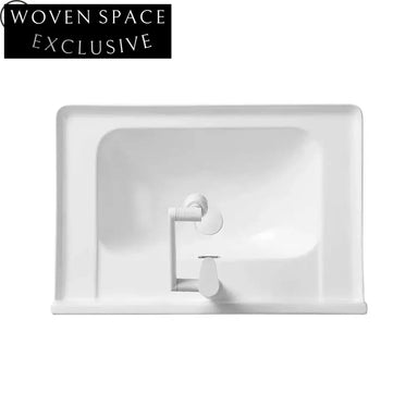 Sleek Thin Edge Ceramic Bathroom Vanity Lavabo Sink, Modern White Design