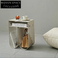 Sleek U-Shape Metal Sofa End Table, Modern Living Room Side Coffee Table