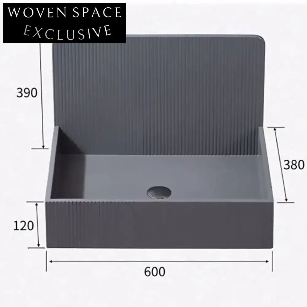 Sleek Wall Hung Artificial Stone Bathroom Basin – Space Saving Modern Sink