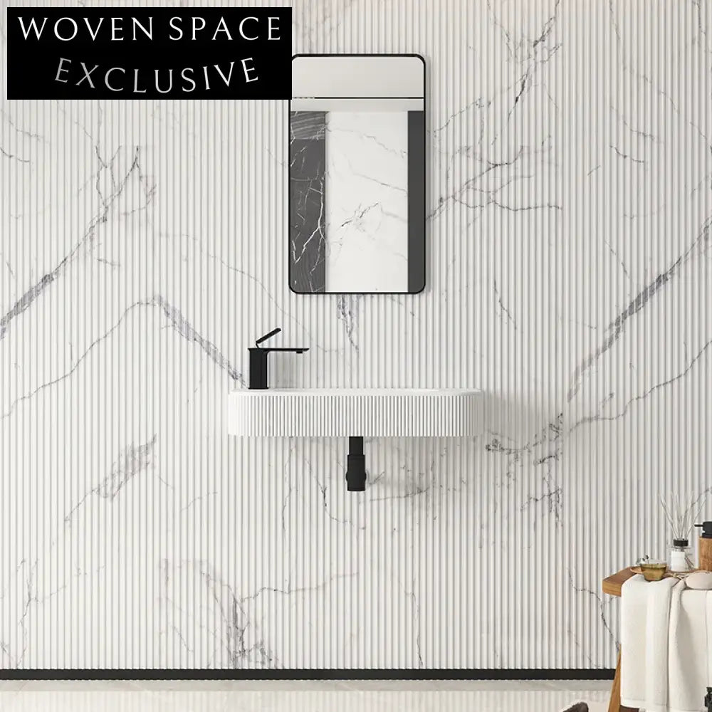 Sleek Wall-Hung Artificial Stone Corner Basin for Modern Small Bathrooms