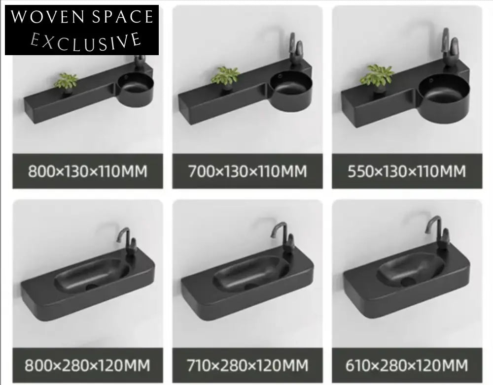 Sleek Wall-Mount Ceramic Bathroom Sink - Space-Saving Rectangle Vanity Basin