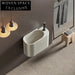 Sleek Wall-Mount Solid Surface Resin Quartz Bathroom Vanity Sink