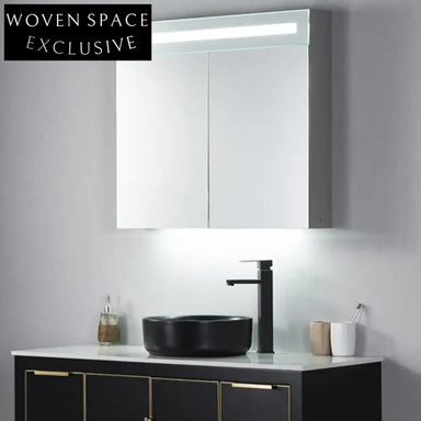 Sleek Wall Mounted LED Bathroom Mirror Cabinet with Storage and Illumination