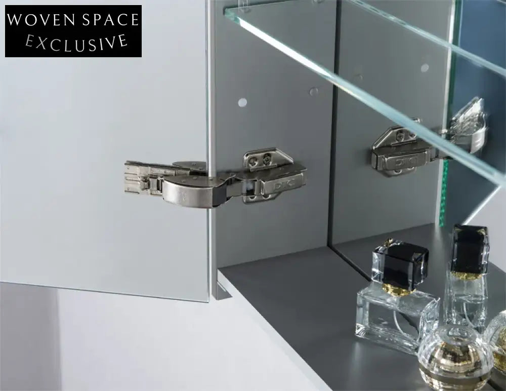 Sleek Wall Mounted LED Bathroom Mirror Cabinet with Storage and Illumination