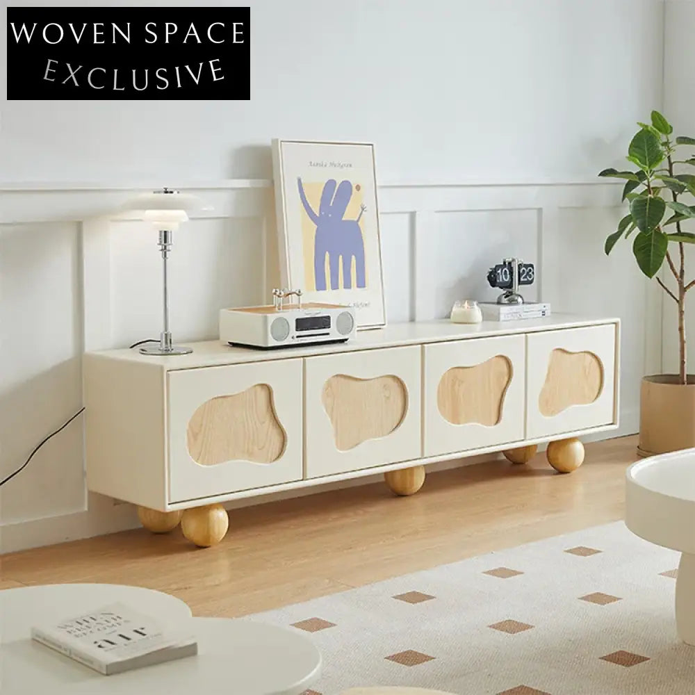 Sleek White Modern Wooden Storage Cabinet with Four Drawers and Tapered Legs