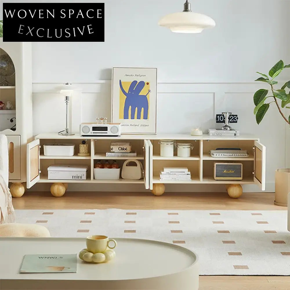 Sleek White Modern Wooden Storage Cabinet with Four Drawers and Tapered Legs