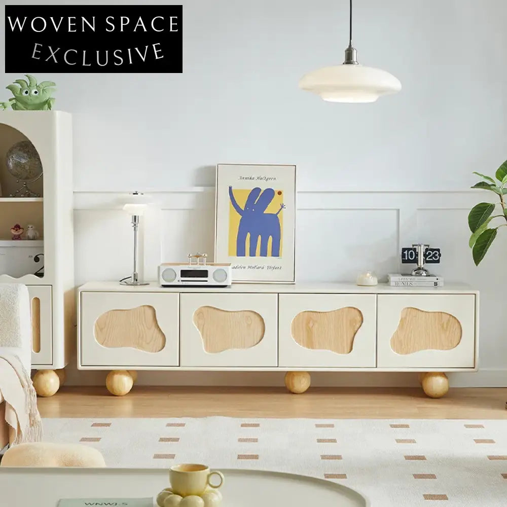 Sleek White Modern Wooden Storage Cabinet with Four Drawers and Tapered Legs