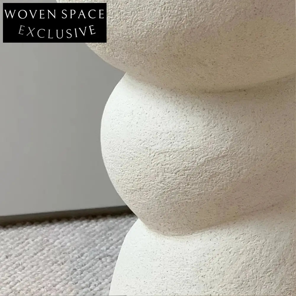 Small Modern Round Concrete Patio Balcony Living Room Coffee Table