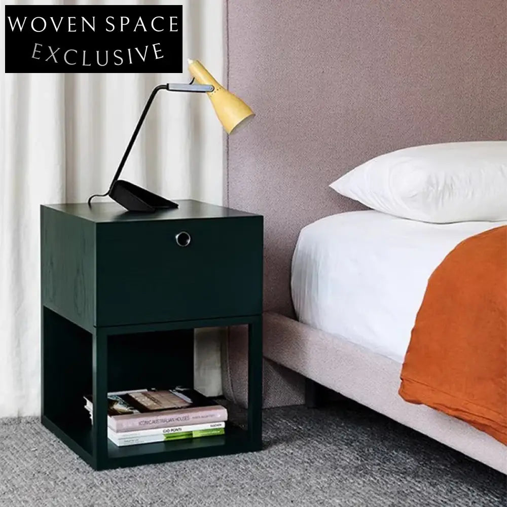 Smart Bedside Table with Drawer Modern Wood Nightstand for Bedroom Decor