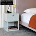 Smart Bedside Table with Drawer Modern Wood Nightstand for Bedroom Decor