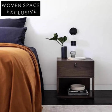 Smart Bedside Table with Drawer Modern Wood Nightstand for Bedroom Decor