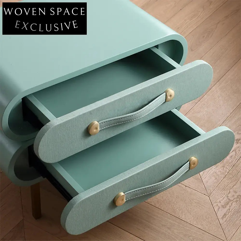 Smart Luxury Solid Wood Nightstand with Drawers, Modern Bedroom Bedside Table