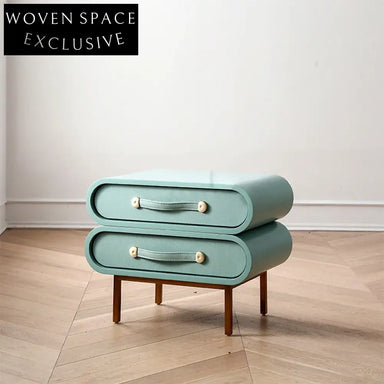 Smart Luxury Solid Wood Nightstand with Drawers, Modern Bedroom Bedside Table