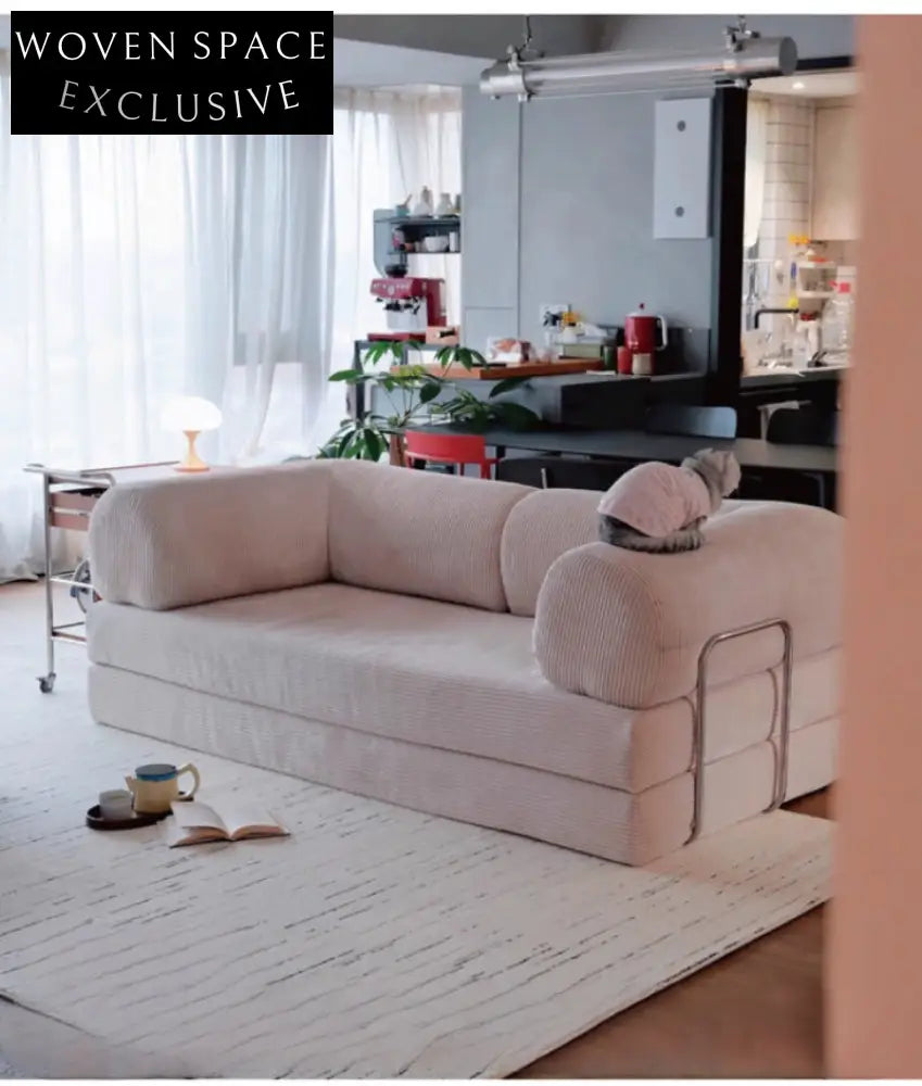 sofa bed is a detachable and washable fabric dual-use folding sofa for small apartments. It is simple creative and