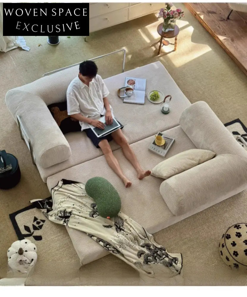 sofa bed is a detachable and washable fabric dual-use folding sofa for small apartments. It is simple creative and