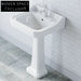 Sofia Victorian pedestal retro wash basin Silver single hole ceramic handle faucet version