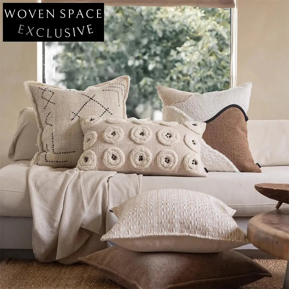 Soft Decorative Cotton Cover Sofa Cushions for Living Room Home Decor Pillows