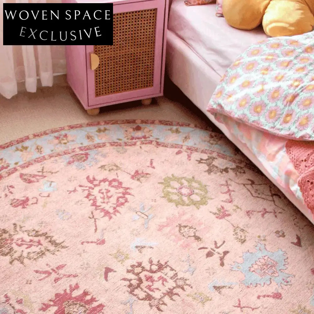 Soft Geometric Pattern Polyester Washable Area Rug for Kids' Spaces
