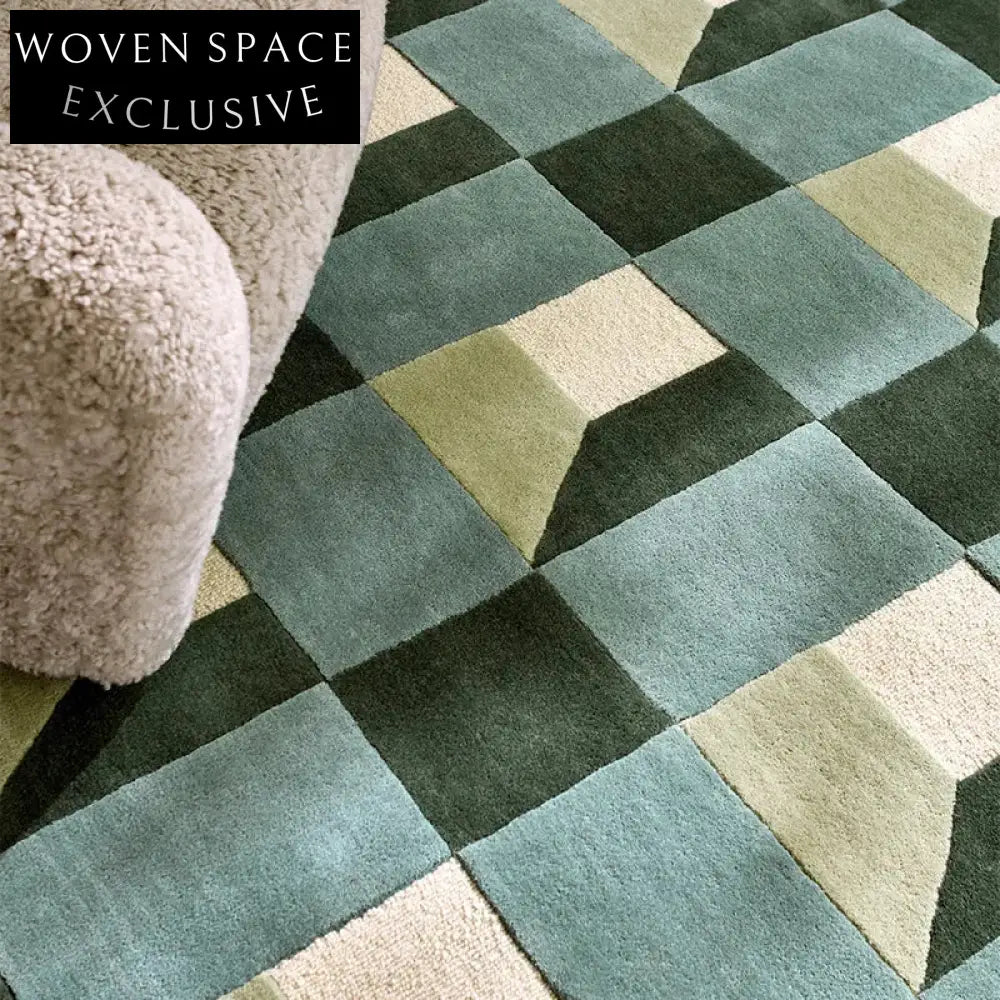 Soft Modern Minimalist Geometric Polyester Area Rug for Living Room Bedroom