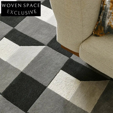 Soft Modern Minimalist Geometric Polyester Area Rug for Living Room Bedroom