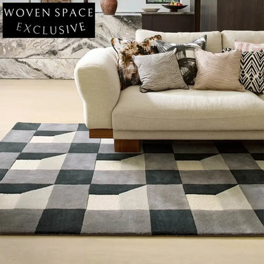 Soft Modern Minimalist Geometric Polyester Area Rug for Living Room Bedroom