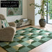 Soft Modern Minimalist Geometric Polyester Area Rug for Living Room Bedroom