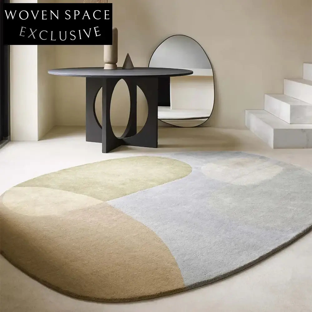 Soft Modern Minimalist Polyester Area Rug for Living Room & Bedroom Floor