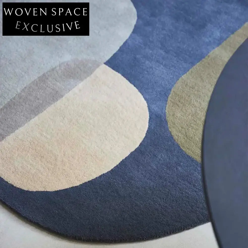 Soft Modern Minimalist Polyester Area Rug for Living Room & Bedroom Floor