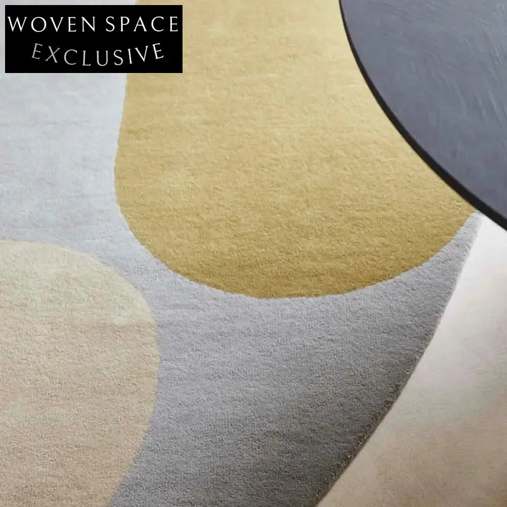 Soft Modern Minimalist Polyester Area Rug for Living Room & Bedroom Floor