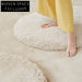 Soft Nordic Cream Polyester Cut Pile Rectangle Oval Home Area Rug