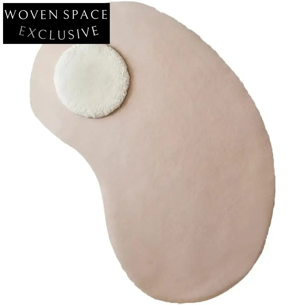 Soft Nordic Cream Polyester Cut Pile Rectangle Oval Home Area Rug