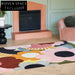 Soft Polyester Geometric Area Rug for Modern Living Room & Bedroom Decor