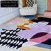 Soft Polyester Geometric Area Rug for Modern Living Room & Bedroom Decor