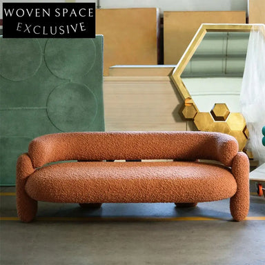 Soft Teddy Fabric I-Shaped Modern Living Room Leisure Sofa Chair