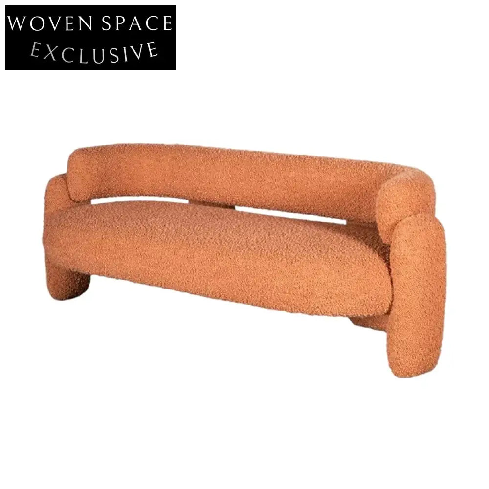 Soft Teddy Fabric I-Shaped Modern Living Room Leisure Sofa Chair