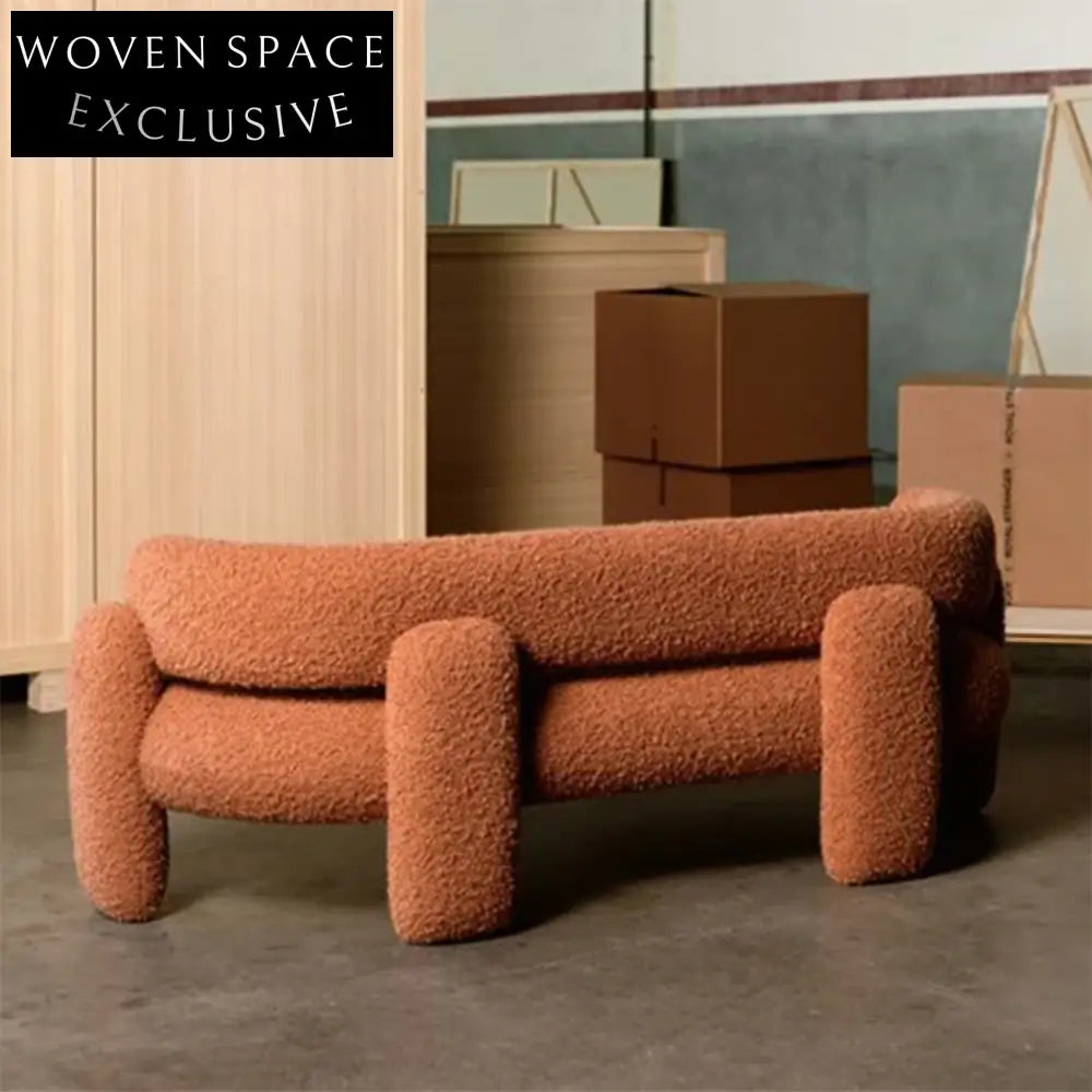 Soft Teddy Fabric I-Shaped Modern Living Room Leisure Sofa Chair