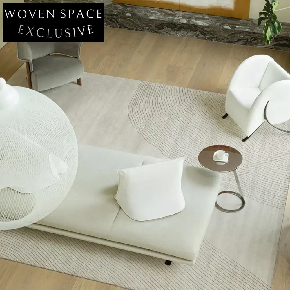 Soft Tencel Modern Handmade Area Rug for Living Room, Bedroom & Coffee Tables