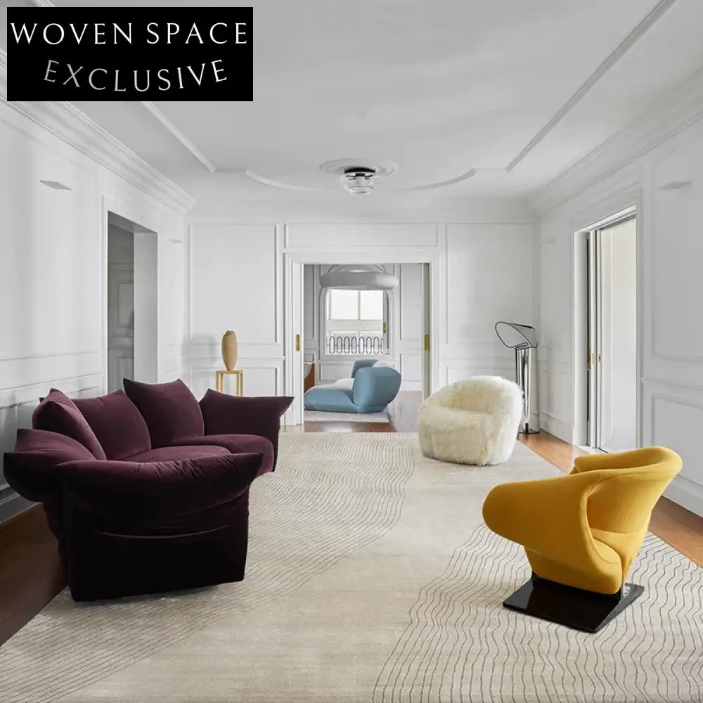 Soft Tencel Modern Handmade Area Rug for Living Room, Bedroom & Coffee Tables