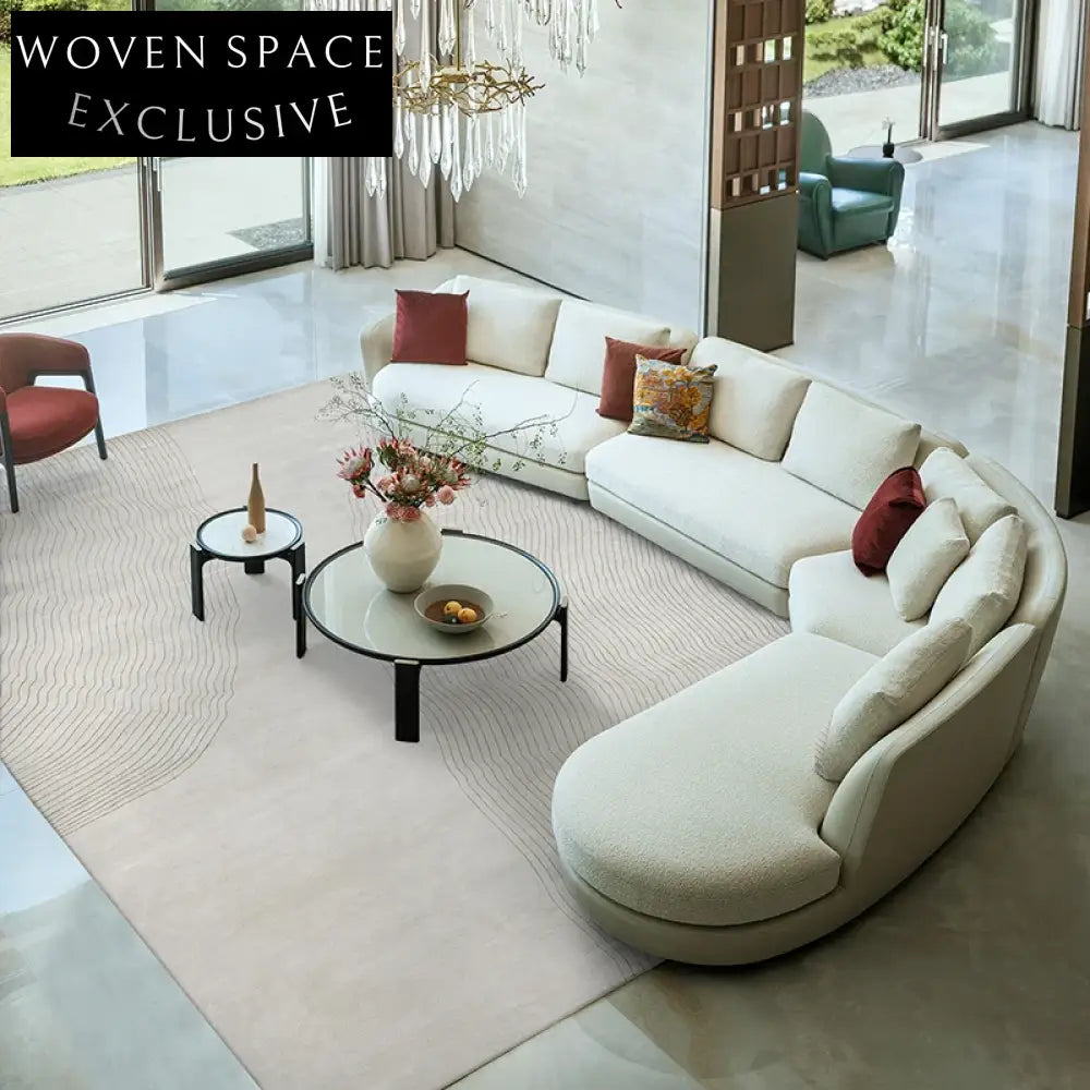 Soft Tencel Modern Handmade Area Rug for Living Room, Bedroom & Coffee Tables