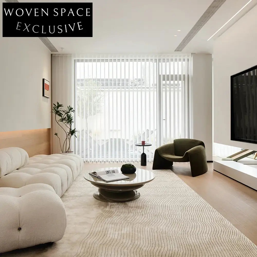 Soft Tencel Modern Handmade Area Rug for Living Room, Bedroom & Coffee Tables